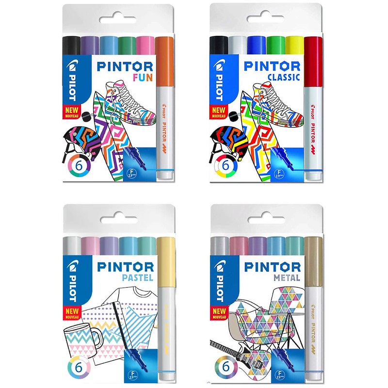 Marker Pilot Pintor Mix ass. fine 6stk/pk.