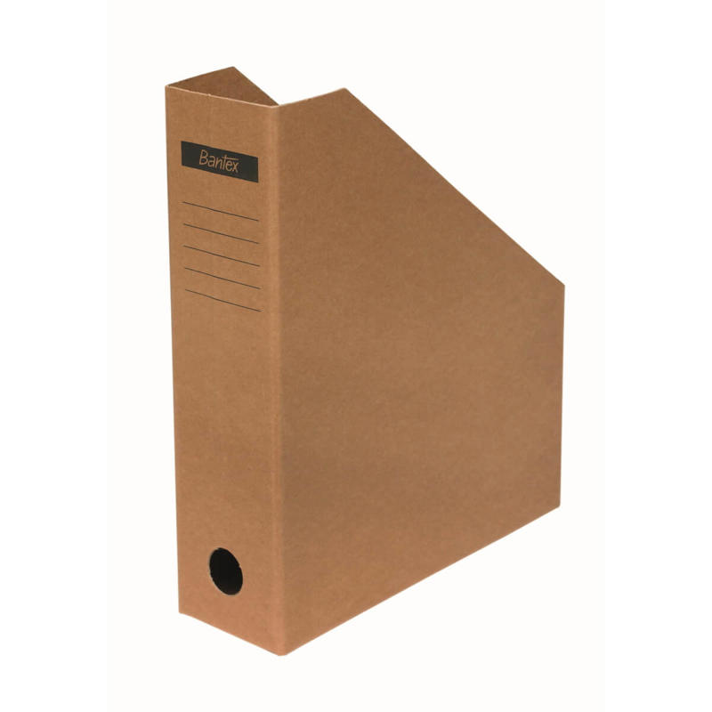 Tidsskriftsamler karton A4 brun rygbrd. 7,5cm