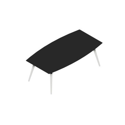 Konferencebord Dencon XL 1928 206x110 HPL sort/hvid