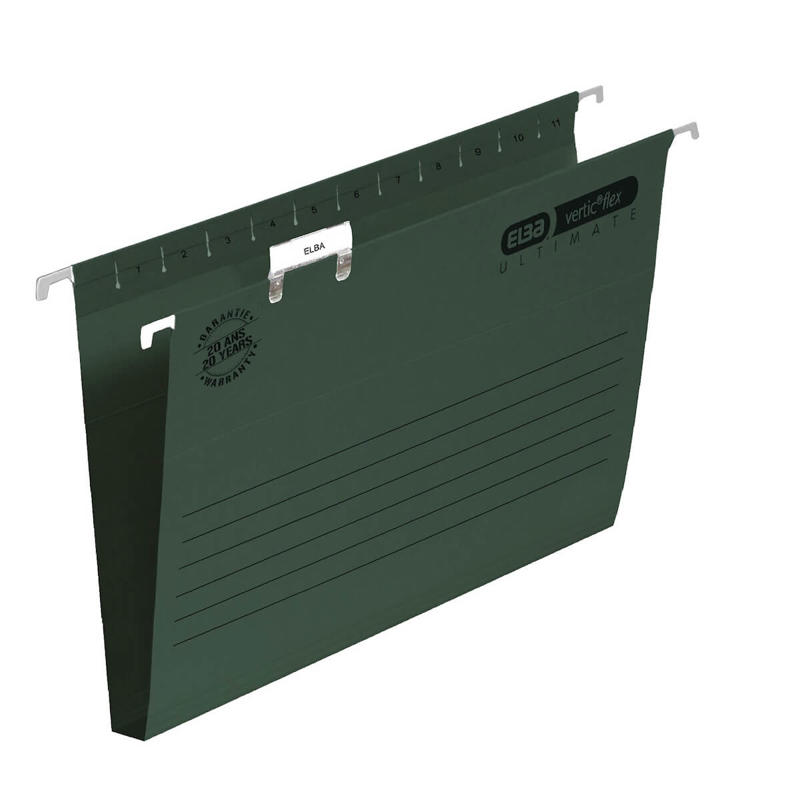 Hængemapper ELBA Vertic folio grøn 30mm bund