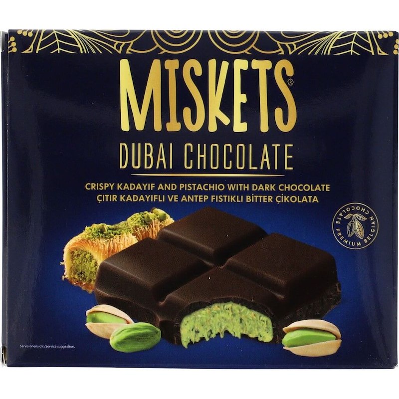 Chokolade Miskets Dubai mørk 100g
