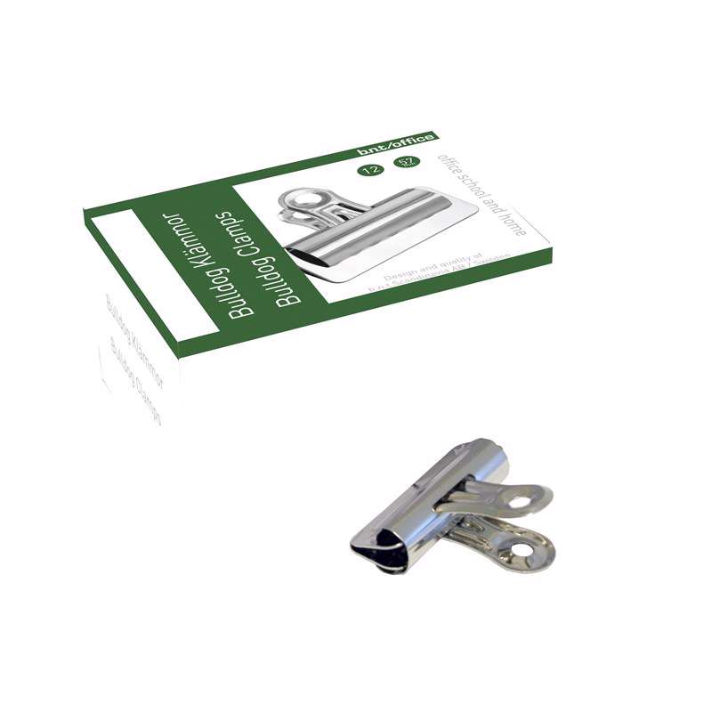 Papirklemme BNT Bulldog 57mm stål 12stk/pk