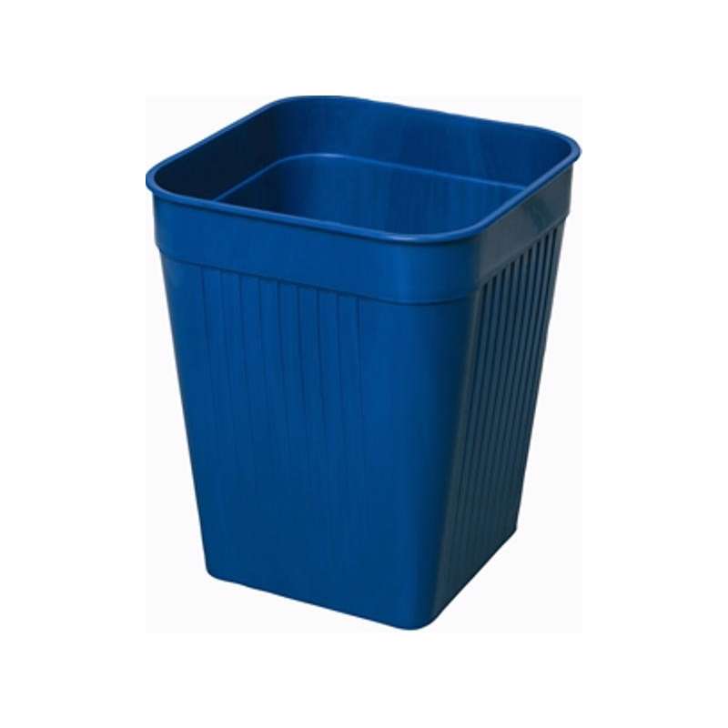 Papirkurv Orth 14 L firkantet plast blå