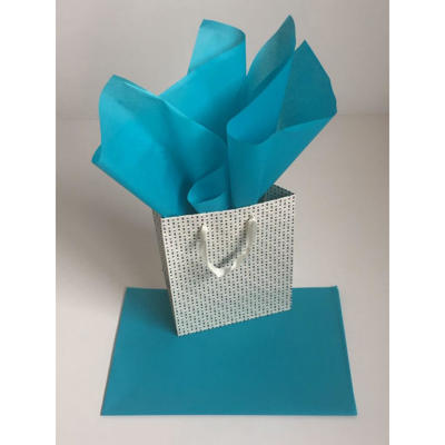 Silkepapir 48x36cm 17g turkis pk./480