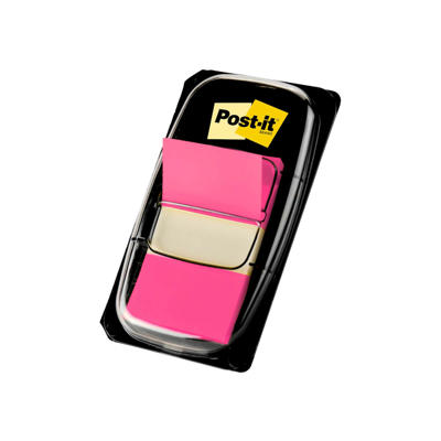 Indexfaner Post-it 680-21M neon pink, disp. 25x43mm 50bl/stk