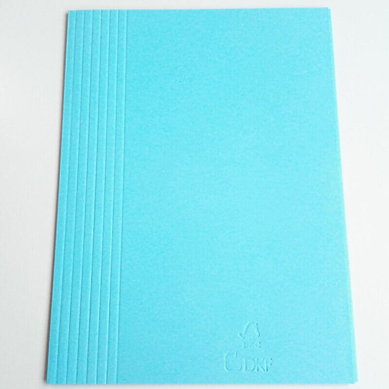 Mappe DKF nr. 103/8 A4 m/1 klap 8 riller 800933, blå