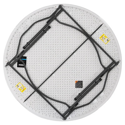 Klapbord LifeTime rund Ø153 stabelspor hvid