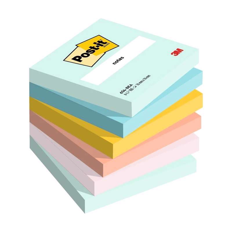 Post-it notes 76x76mm Beachside Color
