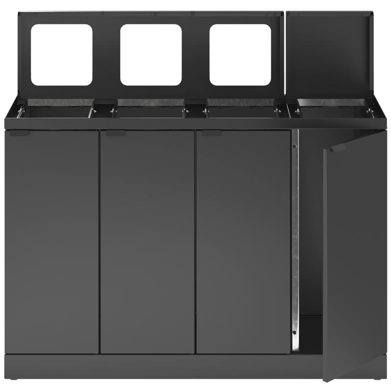 Affaldssystem affaldssortering Bica 883 4x45L grå
