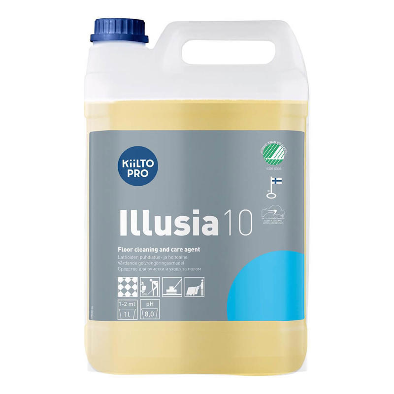 Gulvpleje sæbe Kiilto Illusia 10 u/voks-farv-parf. 5l