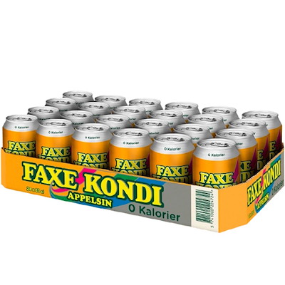 Sodavand Faxe Kondi Appelsin 0 kalorier 0,33cl/24 incl. pant