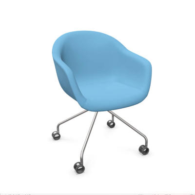 Stol Dauphin Fiore Club FI-7450 lagoon blå/krom stel hj