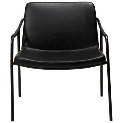 Loungestol Boto Vintage sort kunstlæder/sort stoleben