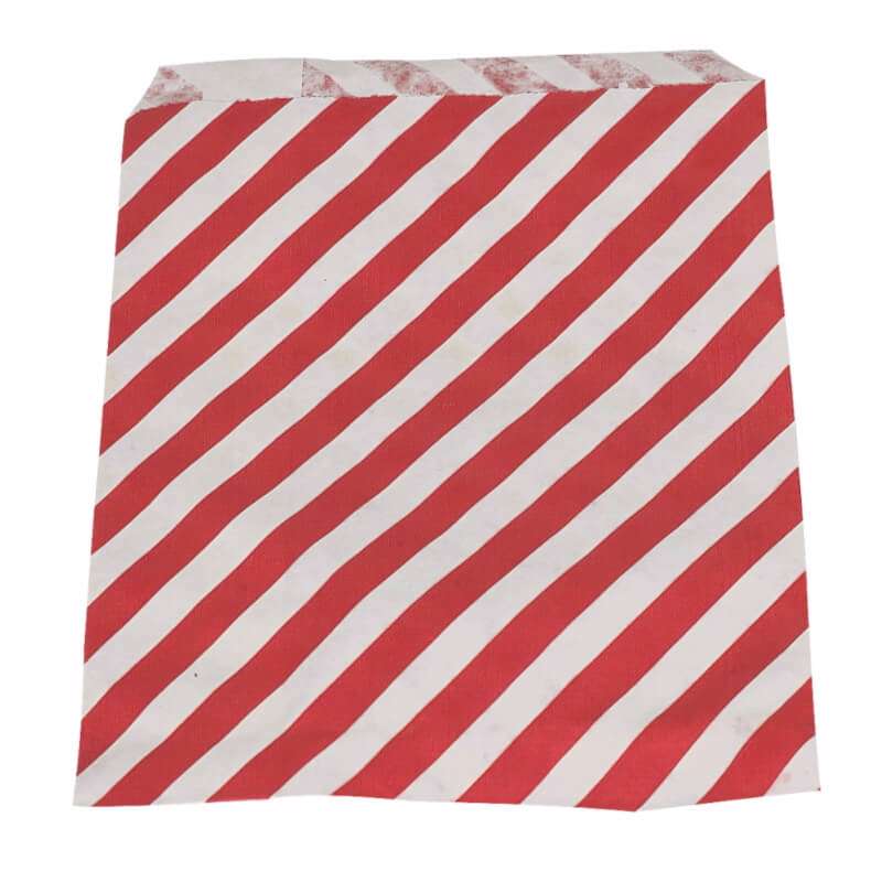 Slikposer 17,5x12cm papir rød- og hvidstribet 1000 stk.