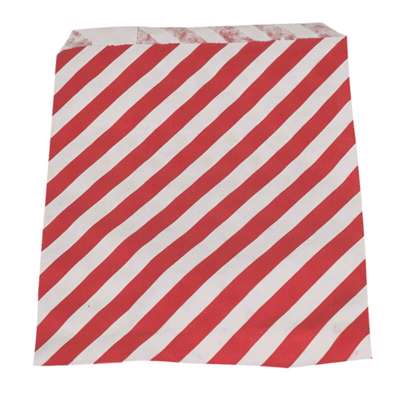 Slikposer 17,5x12cm papir rød- og hvidstribet 1000 stk.