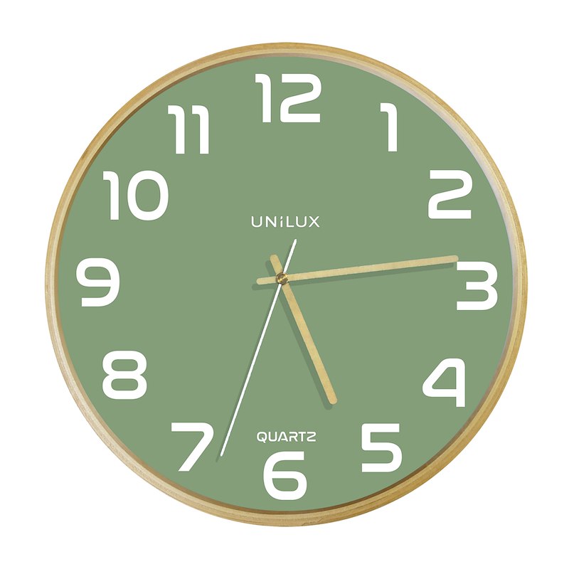 Vægur Unilux Baltic Clock Ø31,5 cm green/wood