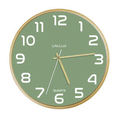 Vægur Unilux Baltic Clock Ø31,5 cm green/wood