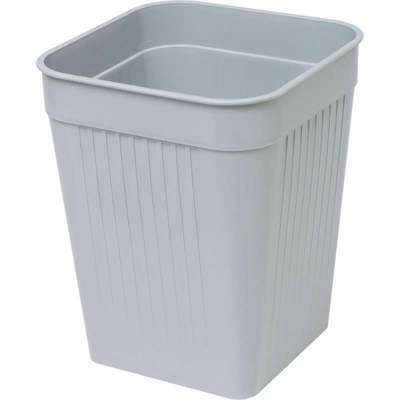 Papirkurv Orth plast grå 14 l 4-kantet 321x260x260mm