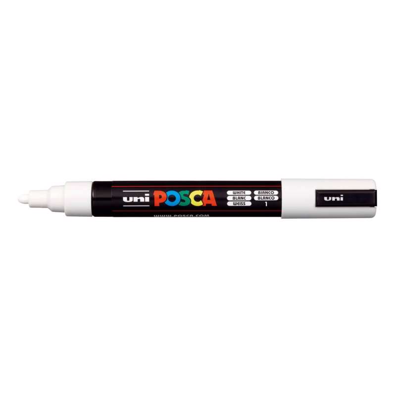 Marker Uni Posca PC-5M, hvid