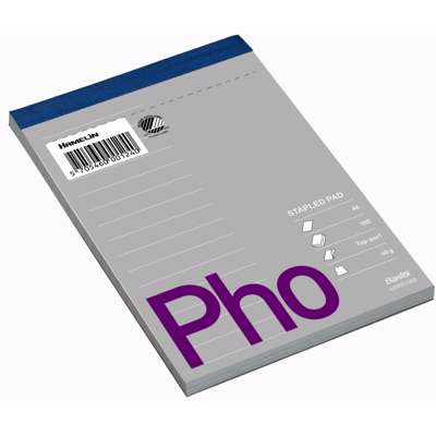 Telefonblok perforeret lin. A6 105x148mm 100bl/stk