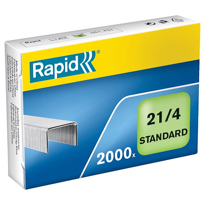 Hæfteklamme Rapid 21/4 galvaniserede 2000stk/pak