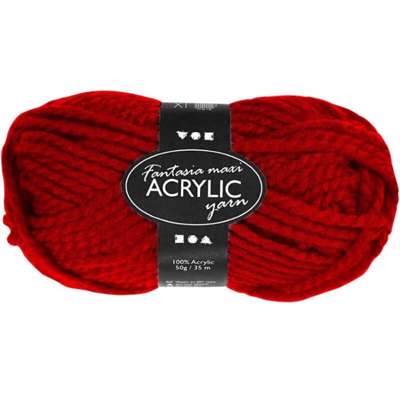 Akrylgarn Fantasia Creas 35m 50g rød Maxi