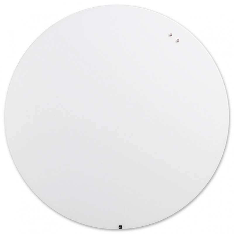 Glastavle Naga magnetisk Ø 80 cm rund hvid