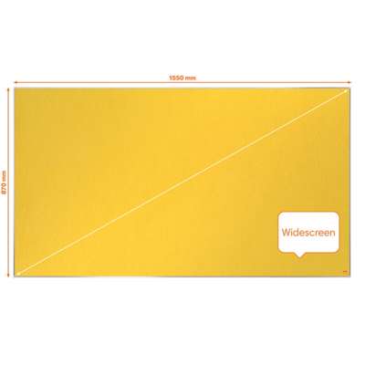 Opslagstavle filt ImpressionPro Widescreen gul 1550x870mm