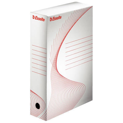 Arkivæske Esselte hvid 100 mm karton