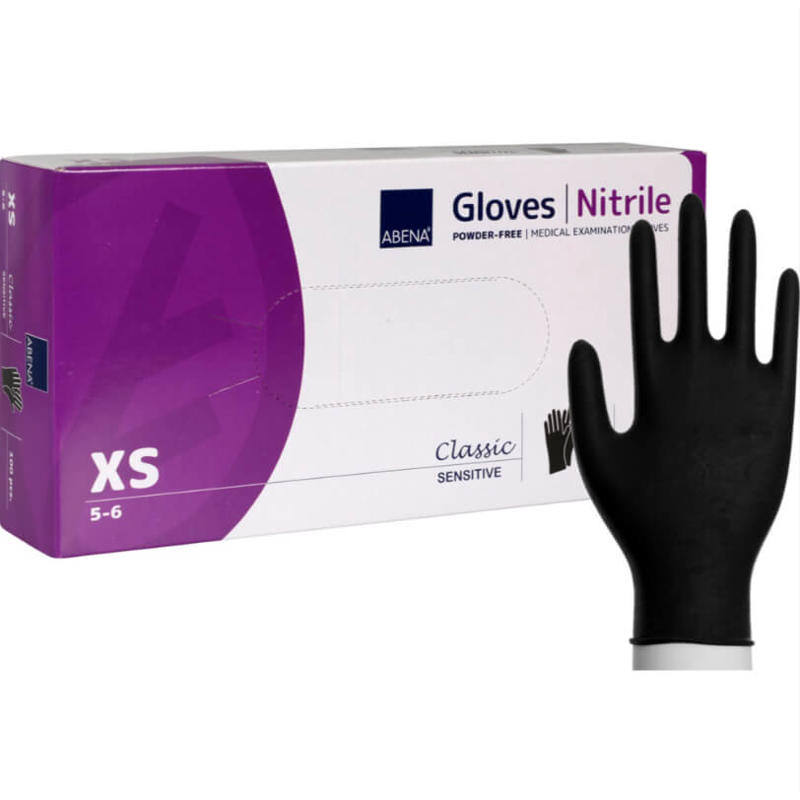 Nitrilhandske nitril str. XS pudderfri pk./100