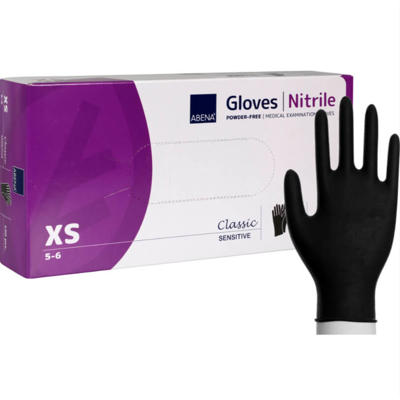 Nitrilhandske nitril str. XS pudderfri pk./100