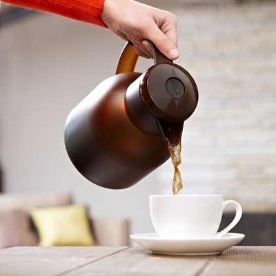 Termokande Schou Samba 1 L hvid transparent