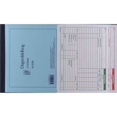 Dagseddelblok 2026 197x148 mm m/kopi 50 bl