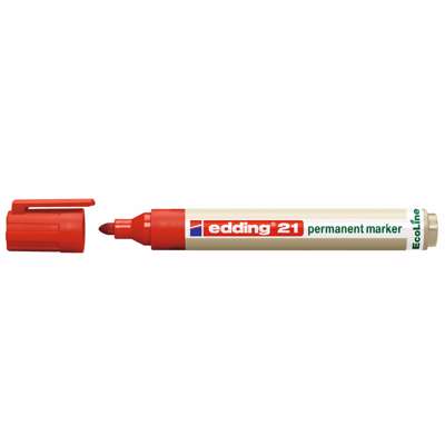 Marker Edding 21 Ecoline rød perm. 1,5-3mm