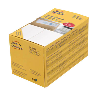 Frankeringsetiketter Avery 38x135mm dobb. 43-065 / 3435