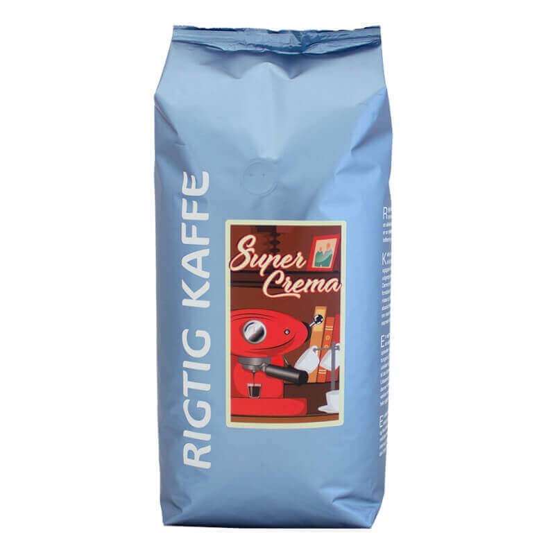 Kaffe RigtigKaffe Super Crema hele bønner 1000g