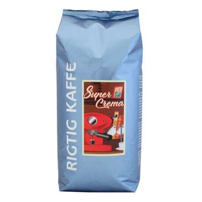 Kaffe RigtigKaffe Super Crema hele bønner 1000g