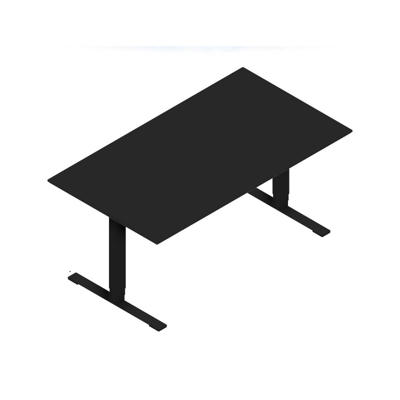 Hæve-sænkebord Dencon V2874 1600x900 sort stel sort lam pl