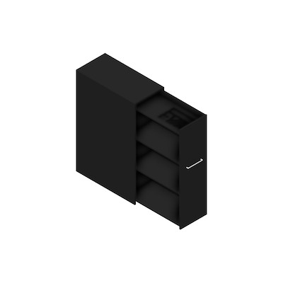 Udtræksskab Dencon Delta45 2376 120x40x80 m/bakke sort