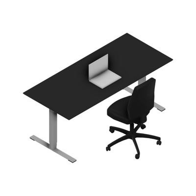 Hæve-sænkebord Dencon X3502 1800x800 alu stel sort nano pl