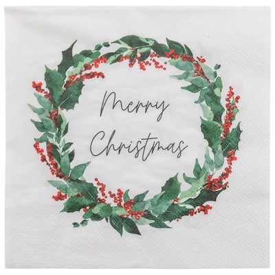 Serviet Julemotiver ass. /20 stk