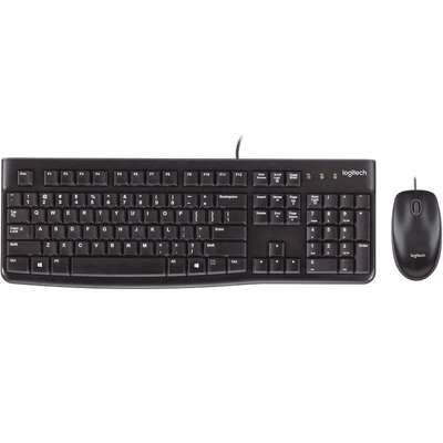 Tastatur + Mus Logitech MK120 Desktop Corded Nordisk
