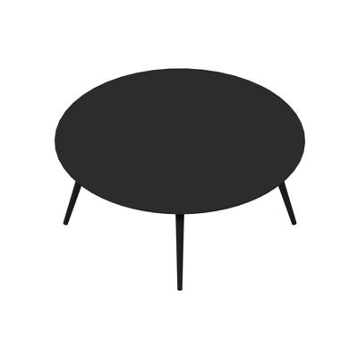 Konferencebord Dencon XL 1909 Ø180 HPL sort/sort