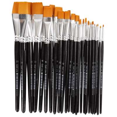 Pensel Creas Gold Line rund 2-24mm 30 ass