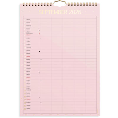 Familiekalender Color lille 2026