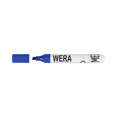 Marker BNT Wera permanent blå skrå spids 1-6mm
