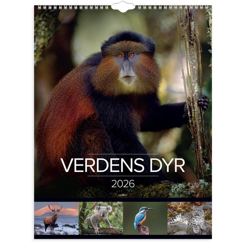Vægkalender Verdens dyr 2026