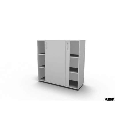 Skydedørsskab Fumac Jive 2-116-40L 6-rum 116x42x113