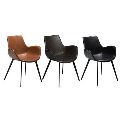 Stol Hype Armstol Vintage kunstlæder /sort stoleben