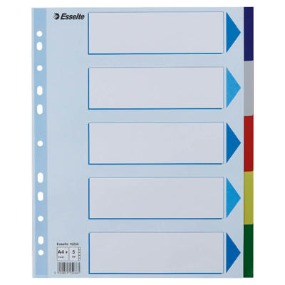 Faneblade Esselte A4 Maxi plast 5-delt 15266 /20